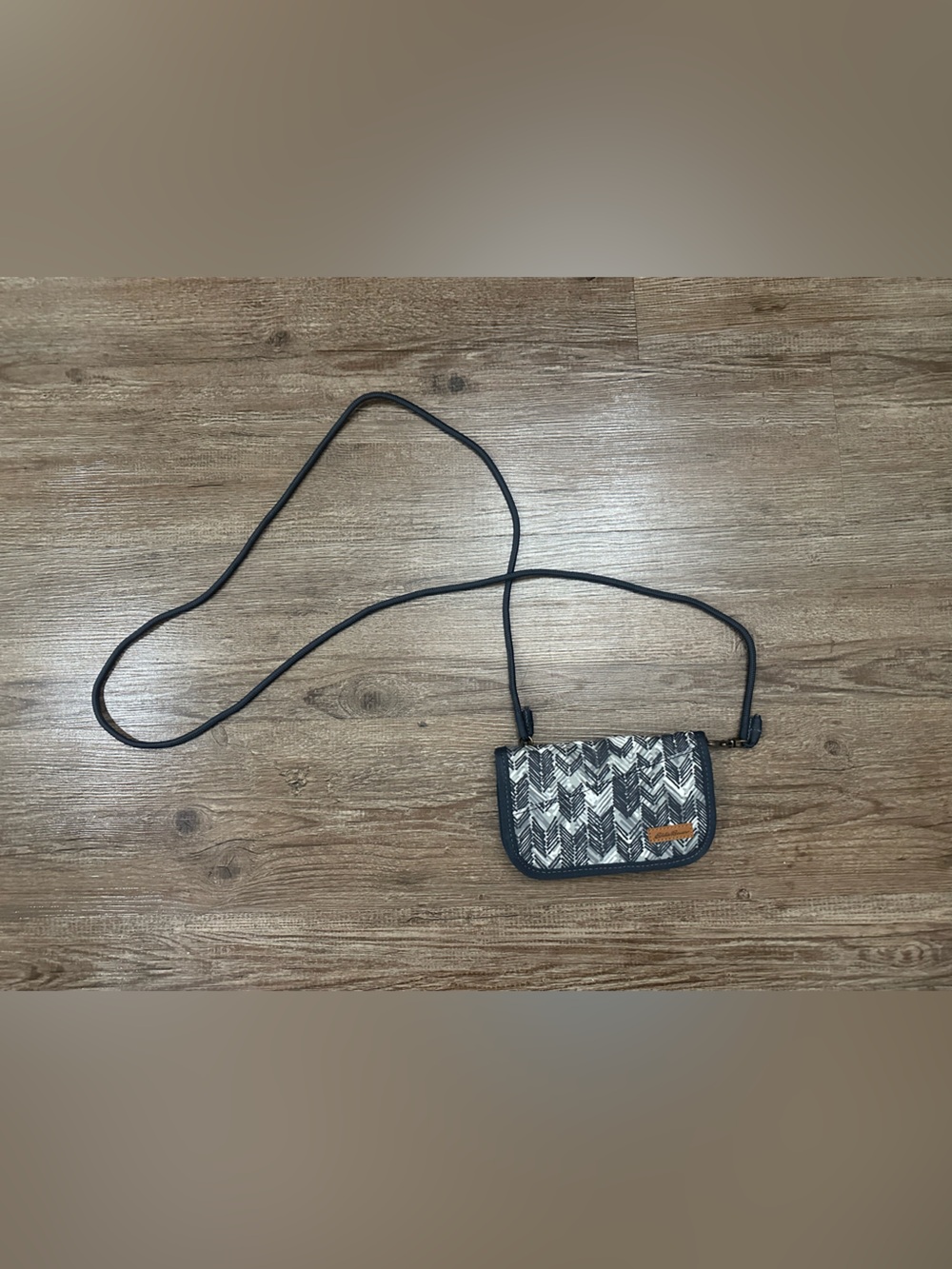 Compact Crossbody Bag in Black and White